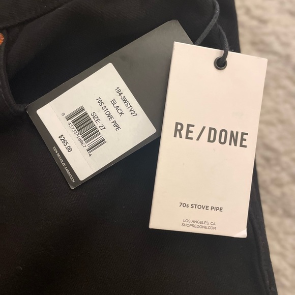 REDONE 70s stove pipe jeans new with tags - Picture 6 of 7